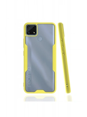 Newface Realme C25 Kılıf Platin Silikon - Sarı