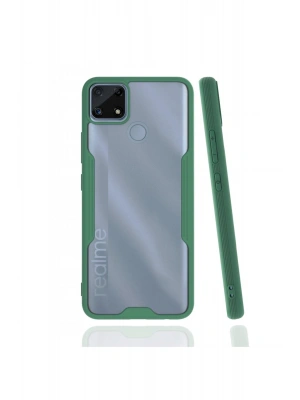 Newface Realme C25 Kılıf Platin Silikon - Yeşil