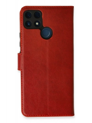 Newface Realme C25 Kılıf Trend S Plus Kapaklı Kılıf - Kırmızı