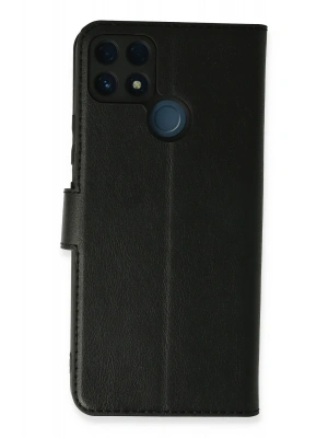 Newface Realme C25 Kılıf Trend S Plus Kapaklı Kılıf - Siyah