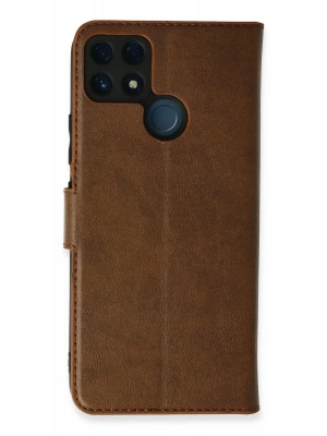 Newface Realme C25 Kılıf Trend S Plus Kapaklı Kılıf - Taba