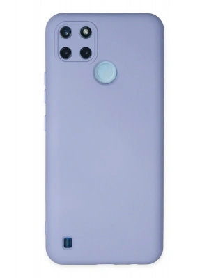 Newface Realme C25Y Kılıf Nano içi Kadife Silikon - Lila