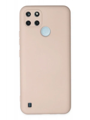 Newface Realme C25Y Kılıf Nano içi Kadife Silikon - Pudra
