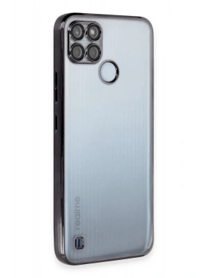 Newface Realme C25Y Kılıf Razer Lensli Silikon - Siyah