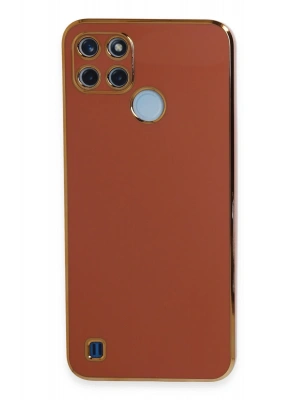 Newface Realme C25Y Kılıf Volet Silikon - Kırmızı