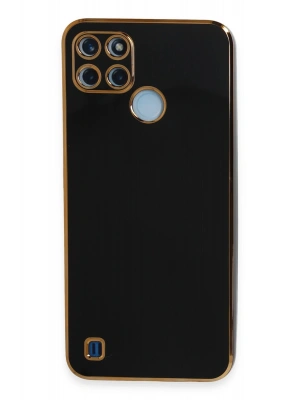 Newface Realme C25Y Kılıf Volet Silikon - Siyah