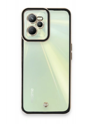 Newface Realme C35 Kılıf Liva Lens Silikon - Siyah