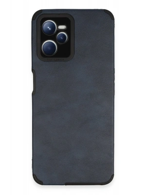 Newface Realme C35 Kılıf Loop Deri Silikon - Lacivert