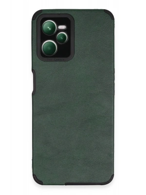 Newface Realme C35 Kılıf Loop Deri Silikon - Yeşil