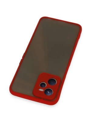 Newface Realme C35 Kılıf Montreal Silikon Kapak - Kırmızı