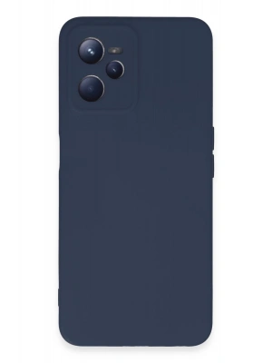 Newface Realme C35 Kılıf Nano içi Kadife Silikon - Lacivert