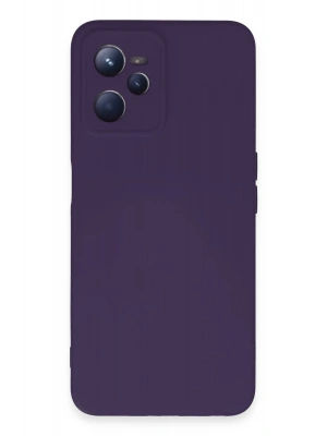 Newface Realme C35 Kılıf Nano içi Kadife Silikon - Mor