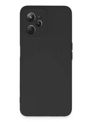 Newface Realme C35 Kılıf Nano içi Kadife Silikon - Siyah