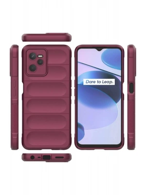 Newface Realme C35 Kılıf Optimum Silikon - Bordo