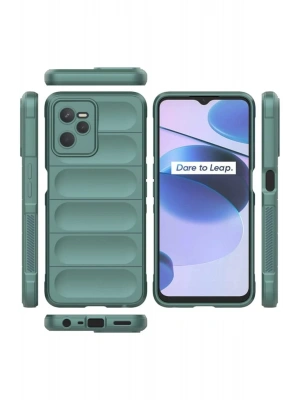 Newface Realme C35 Kılıf Optimum Silikon - Koyu Yeşil