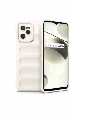 Newface Realme C35 Kılıf Optimum Silikon - Krem