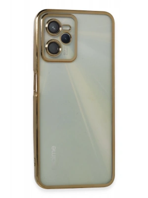 Newface Realme C35 Kılıf Razer Lensli Silikon - Gold