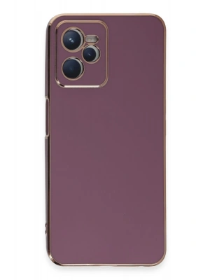 Newface Realme C35 Kılıf Volet Silikon - Mor