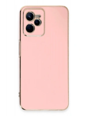 Newface Realme C35 Kılıf Volet Silikon - Pembe