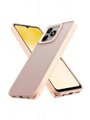 Newface Realme C53 Kılıf Elegant Kapak - Pudra