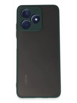 Newface Realme C53 Kılıf Montreal Silikon Kapak - Yeşil