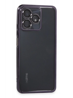 Newface Realme C53 Kılıf Razer Lensli Silikon - Mor
