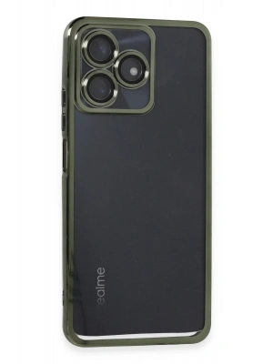 Newface Realme C53 Kılıf Razer Lensli Silikon - Yeşil