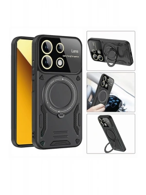 Newface Realme C55 Kılıf Joy Lens Standlı Kapak - Kırmızı