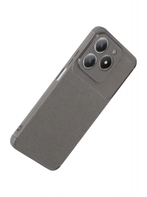 Newface Realme C61 Kılıf Auto Focus Karbon Kapak - Gri