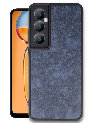 Newface Realme C65 Kılıf Aras Deri Kapak - Lacivert