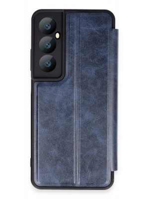 Newface Realme C65 Kılıf Flip Cover - Lacivert