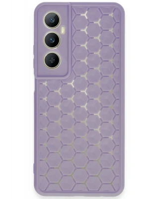 Newface Realme C65 Kılıf Petek Silikon Kapak - Lila
