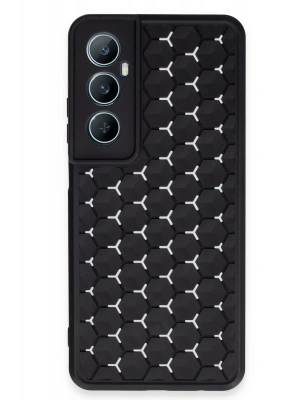 Newface Realme C65 Kılıf Petek Silikon Kapak - Siyah