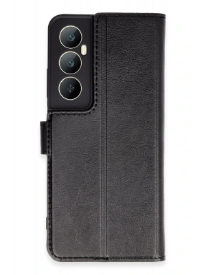 Newface Realme C65 Kılıf Trend S Plus Kapaklı Kılıf - Siyah