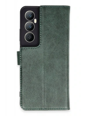 Newface Realme C65 Kılıf Trend S Plus Kapaklı Kılıf - Yeşil