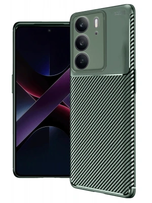 Newface Realme C75 4G Auto Focus Karbon Kapak - Koyu Yeşil