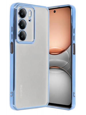 Newface Realme C75 4G Kılıf Razer Lensli Silikon - Açık Mavi