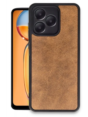 Newface Realme Note 50 4G Kılıf Aras Deri Kapak - Taba