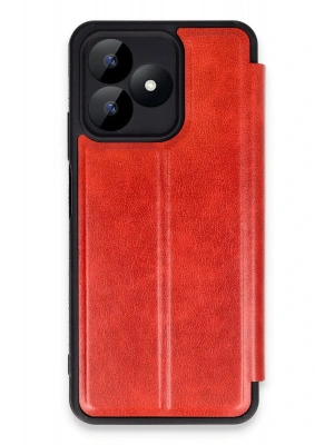 Newface Realme Note 50 4G Kılıf Flip Cover - Kırmızı