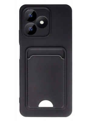 Newface Realme Note 50 4G Kılıf Kelvin Kartvizitli Silikon - Siyah