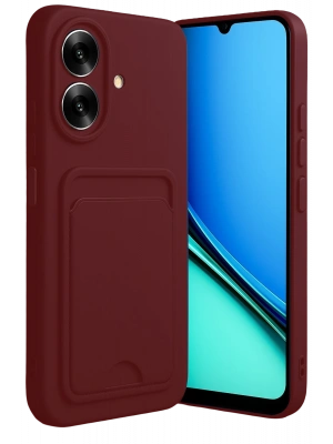 Newface Realme Note 60 Kelvin Kartvizitli Silikon - Bordo