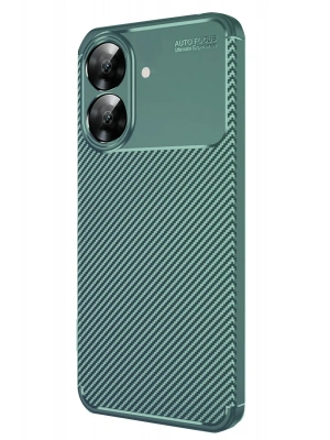 Newface Realme Note 60 Kılıf Auto Focus Karbon Kapak - Koyu Yeşil