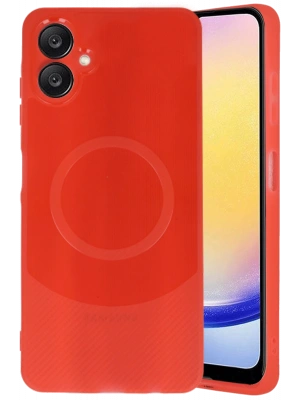 Newface Samsung A06 Kılıf Maya Karbon Kapak - Kırmızı