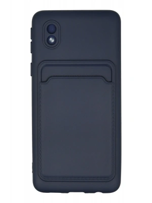 Newface Samsung Galaxy A01 Core Kılıf Kelvin Kartvizitli Silikon - Lacivert