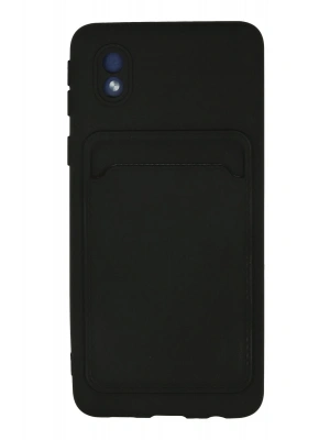 Newface Samsung Galaxy A01 Core Kılıf Kelvin Kartvizitli Silikon - Siyah