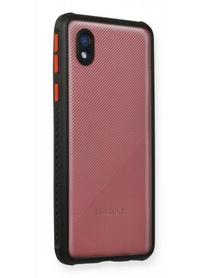 Newface Samsung Galaxy A01 Core Kılıf Miami Şeffaf Silikon - Siyah