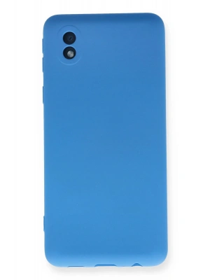 Newface Samsung Galaxy A01 Core Kılıf Nano içi Kadife Silikon - Mavi