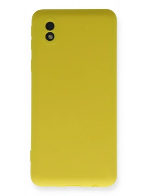 Newface Samsung Galaxy A01 Core Kılıf Nano içi Kadife Silikon - Sarı