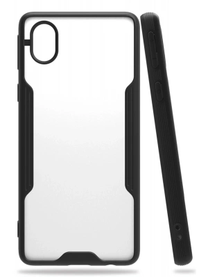 Newface Samsung Galaxy A01 Core Kılıf Platin Silikon - Siyah