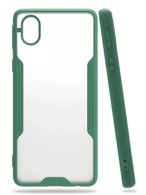 Newface Samsung Galaxy A01 Core Kılıf Platin Silikon - Yeşil